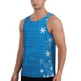 thumbnail image 2 of Balery Blue Christmas Pattern Men's Workout Tank Top Gym Muscle Tee Fitness Bodybuilding Sleeveless T Shirt Quick Dry Fit Muscle Tank Top Slim-Fit Tank-4X-Large, 2 of 7