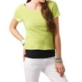 thumbnail image 5 of Aeropostale Womens Knot Back Cropped Basic T-Shirt, Green, Juniors, Medium, 5 of 5