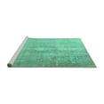 thumbnail image 2 of Ahgly Company Machine Washable Indoor Rectangle Persian Turquoise Blue Traditional Area Rugs, 7' x 9', 2 of 4