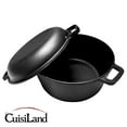 thumbnail image 2 of Cuisiland Pre-seasoned 5qt Cast Iron Dutch Oven with 10.25 Inch Griddle Skillet Lid, 2 of 9