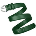 thumbnail image 2 of Falari Women Genuine Leather Belt Fashion Dress Belt With Single Prong Buckle Dark Green L, 2 of 6