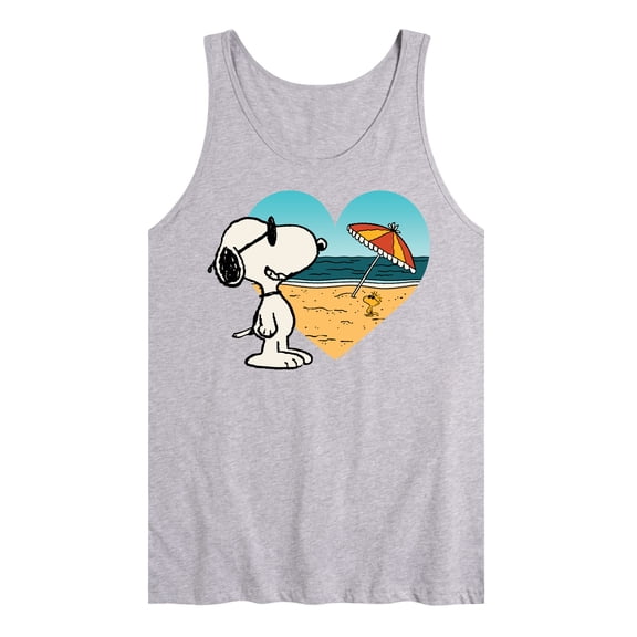 Peanuts - Summer Edition - Snoopy Hearts the Beach - Men's Jersey Tank Top