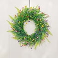 thumbnail image 1 of European Decor,European Spring Color Simulated Orchid Wreath Gorgeous Door Hanging Non-Fading Indoor Outdoor Use,Festive Decor for Front Porch Door Wall Home Wedding Festival Celebration Decor, 1 of 6