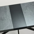 thumbnail image 4 of Miniyam 55"–70.8" Extendable Dining Table for 4–8, Durable MDF Tabletop with Rounded Corners and Heavy-Duty Metal Base, Dark Gray, 4 of 7