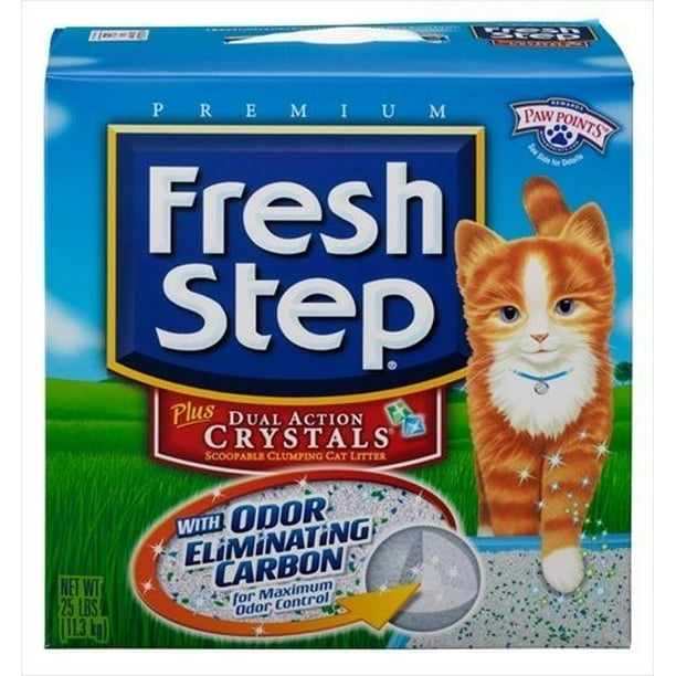 Fresh Step Plus Dual Crystals Cat Litter, 25 Lb
