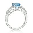 thumbnail image 2 of Jay Heart Designs 925 Sterling Silver Genuine Swiss Blue Topaz and Created White Sapphire Ring, 2 of 2