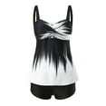 thumbnail image 5 of BOBOGOJP Summer Blouson Tankini Swimsuits for Women 2026 Tummy Control Two Piece Bathing Suits with Sporty Pockets Swim Shorts White for Size M, 5 of 9