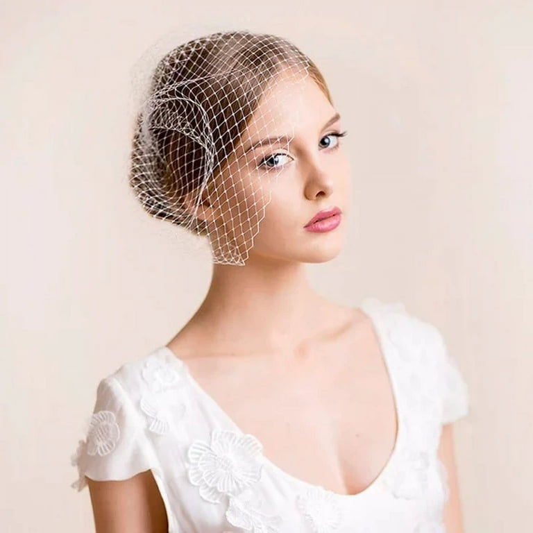 Wedding Birdcage Short Face Veil White Bridal Veil veil for Bride