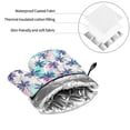 thumbnail image 6 of Honeii Palm Leaves Pattern Oven Mitts and Pot Holders, Silicone Oven Gloves,500 F Heat Resistant Oven Mitts Sets, 4PCS, 6 of 6