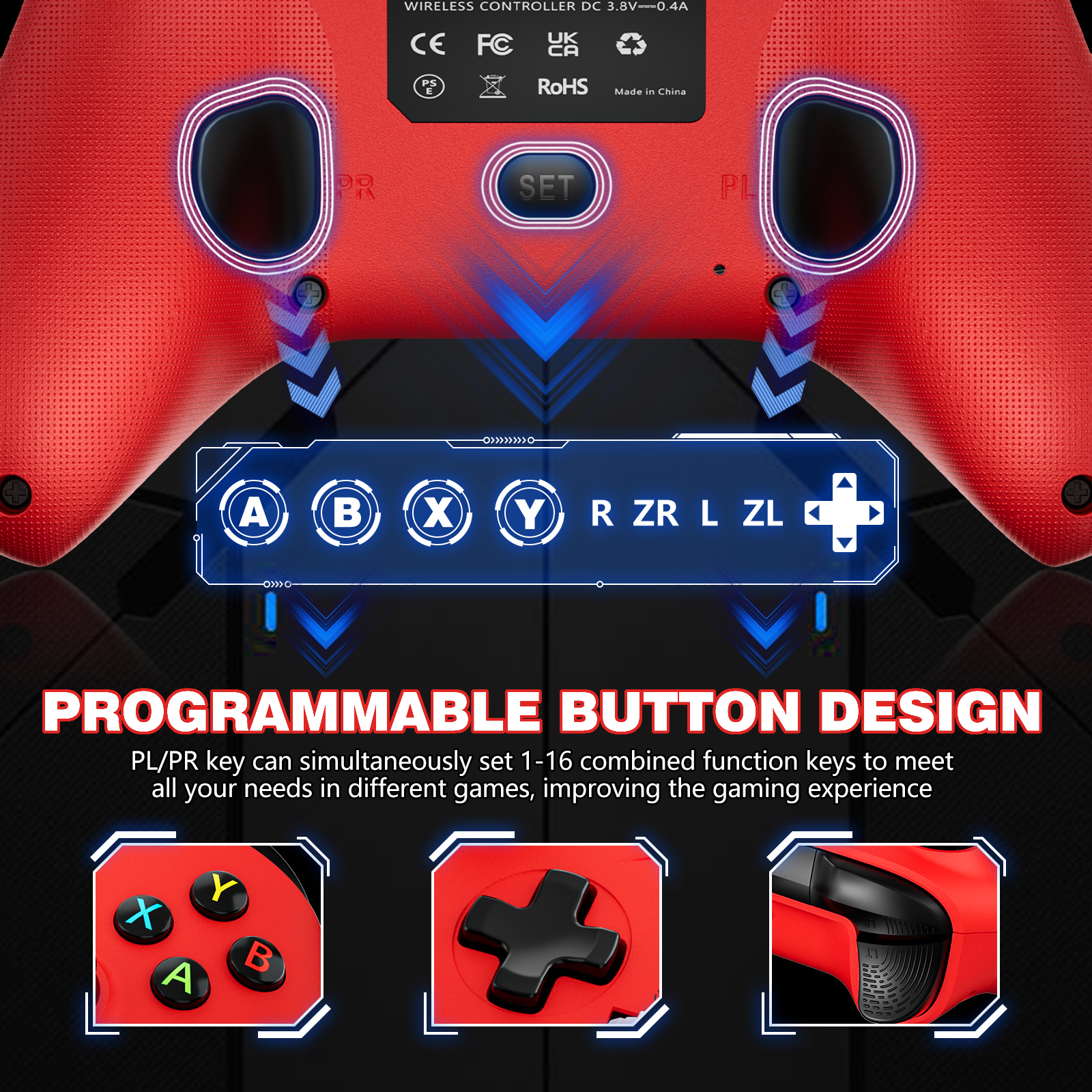 2 Pack Wireless Xbox One Controller, Compatible with Xbox One/One X/One S/Xbox Series S/Series X/PC