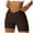 Brown, variant on felwors Girls Athletic Shorts Tummy Control V Cross Waist Short Leggings Dance Gymnastics Shorts (Green, S)