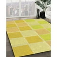 thumbnail image 2 of Ahgly Company Indoor Round Patterned Neon Yellow Area Rugs, 5' Round, 2 of 6