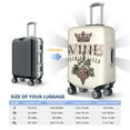thumbnail image 6 of Qekee Wine Elastic Luggage Cover, Double-sided Print, Invisible Zipper, for Travel, Business, Daily - Small, 6 of 9