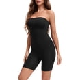 thumbnail image 4 of INSPIRE CHIC Women's Tube Top Shapewear Bodysuits Tummy Control Butt Lifter Body Shaper Strapless Mid Thigh Jumpsuit S Black, 4 of 5