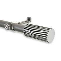 Decorative Window Curtain Rod - Tension Rod, Adjustable, Satin Nickel Finish, 120 Inch Length