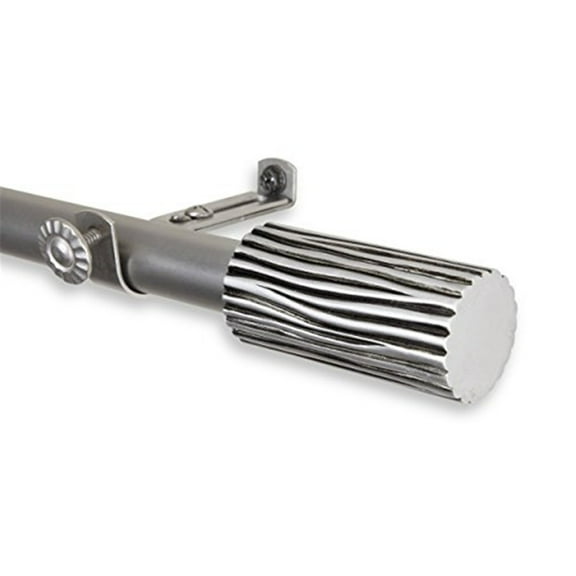 Decorative Window Curtain Rod - Tension Rod, Adjustable, Satin Nickel Finish, 120 Inch Length