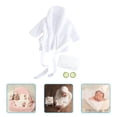 thumbnail image 4 of 1 Set Newborn Bathrobe Infant Bathrobe Prop Baby Bath Towel Cucumber Prop, 4 of 4