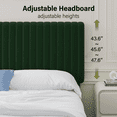thumbnail image 3 of 4 EVER WINNER Queen Size Bed Frame, Queen Size Upholstered Platform Bed Frame with Vertical Channel Tufted Headboard, Green Queen Bed Frame, Green, 3 of 8