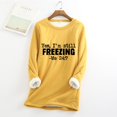 thumbnail image 2 of Womens Fleece Pullover Sweatshirt No Hood Shirts Sweater Sherpa Lined Tunic Sweatshirts Warm Winter Loungewear, 2 of 3