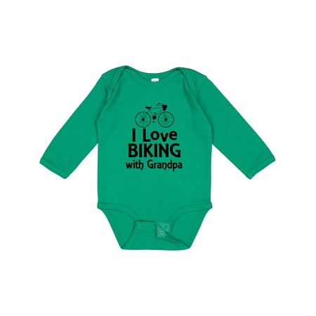 

Inktastic I Love Biking with Grandpa Gift Baby Boy or Baby Girl Long Sleeve Bodysuit