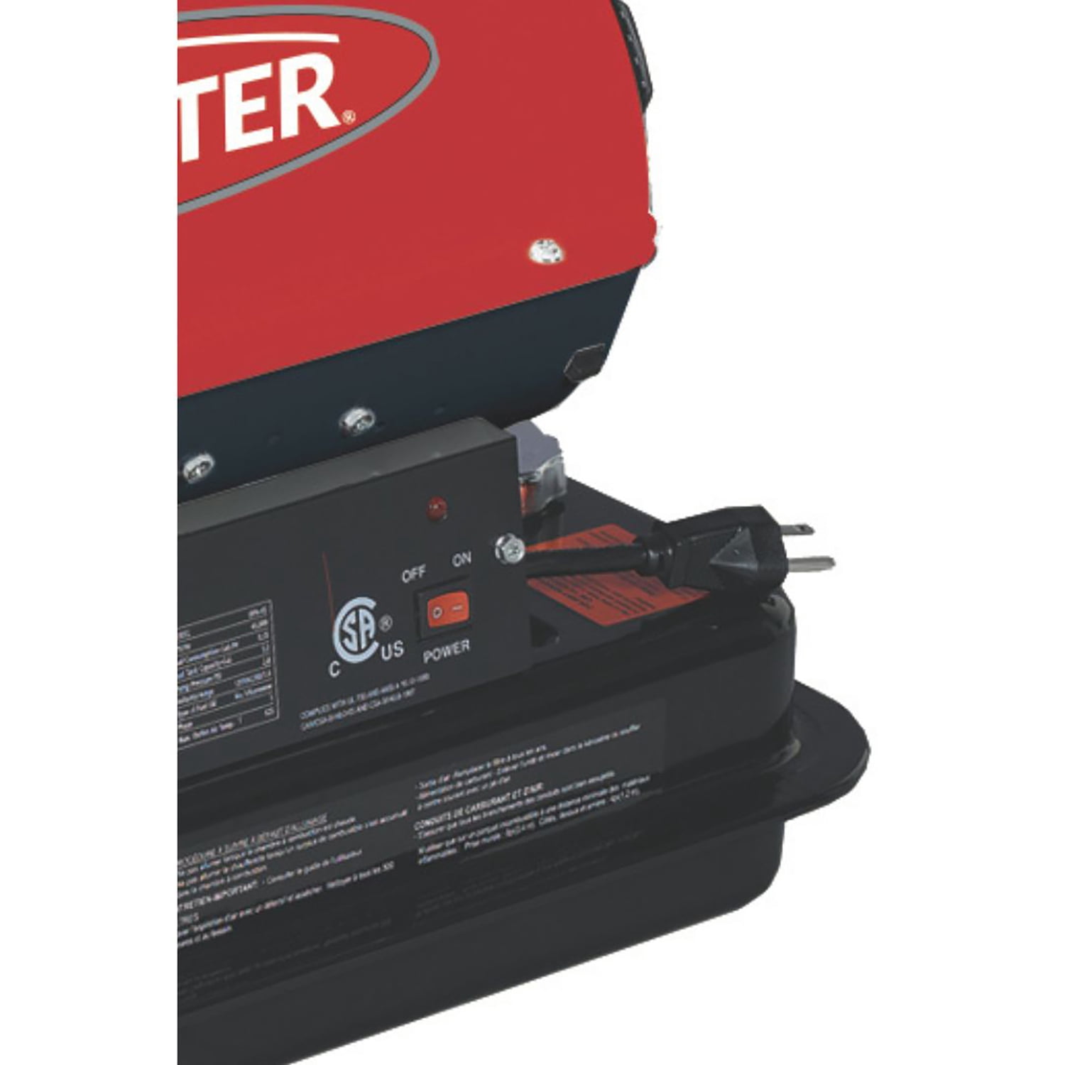 REDDY HEATER Portable Forced-Air Kerosene/Multi-Fuel Heater, 50,000 BTUs, 175 CFM, 5-Gallon Tank, Electronic Start, Aux Outlet, Safety Features