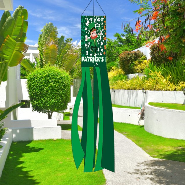 Irish Carnival Windsock Flag Windsock Hanging Decoration For Front Yard Patio Garden Party Decor
