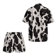 thumbnail image 5 of Xoenoiee Cow Zebra Striped Print Women's Summer 2 Piece Outfits Open Front Half Sleeve Kimono and Shorts Set Casual Loungewear Beachwear for Beach Vacation Camping, M, 5 of 7