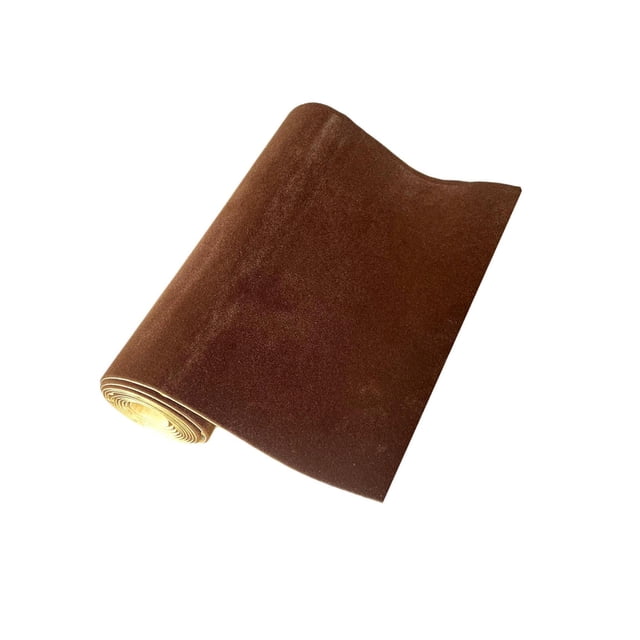 ZheElen Flannel Fabric Peel Sticker Contact Paper Liner for Jewelry Drawer Costumes Brown 15.75 Inchx58.27 Inch 1Set