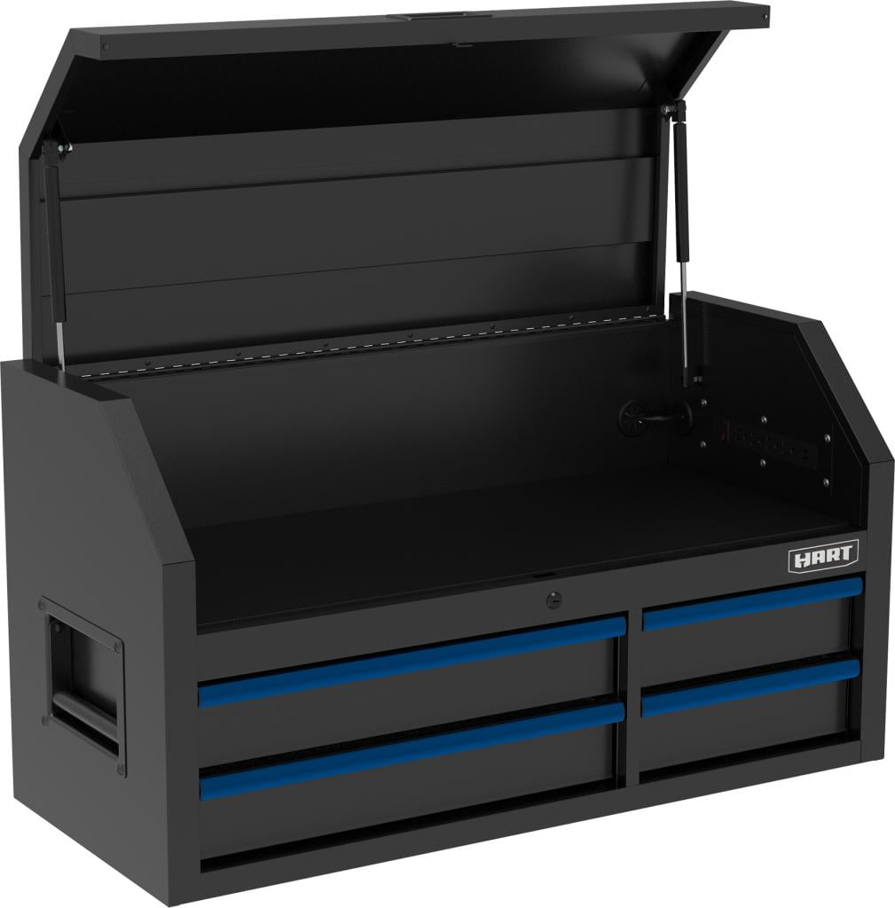 HART 42-Inch 4-Drawer Heavy-Duty Steel Tool Chest, Locking Top Storage for Garage Tools