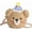 Khaki, variant on Handmade Crochet Party Hat Bear Crossbody Bag - Cute Knitted Animal Purse with Metal Frame, Mini Shoulder Bag for Women