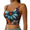 thumbnail image 2 of KLL Colorful Blooming Flowers for Workout Tank Tops for Women,U Back Fitness Top Built in Shelf Bras Padded Fit for Yoga Gym-X-Large, 2 of 8