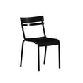 thumbnail image 2 of BizChair Commercial Grade Steel Stack Chair, Indoor-Outdoor Armless Chair with 2 Slat Back in Black, 2 of 12