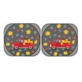 thumbnail image 4 of Picia Red Pickup Truck With Pumpkins 2 Piece Car Windshield Sun Shade Foldable | Foldable Sun Shield for Front Window Blocks UV Rays and Keeps Your Vehicle Cool-Large, 4 of 7