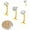 Gold, variant on 3PCS Floating Belly Button Ring for Women Hypoallergenic Surgical Stainless Steel Belly Rings Internally Threaded CZ Bar Navel Barbell Flat Back Belly Piercing 10MM Silver Gold