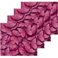 thumbnail image 2 of Pink Butterfly Washcloth 12x12in Set, 2 Pack Absorbent Cotton Towel Square Kitchen Dishes Towels, Soft Cleaning Face Hand Towel Fast Drying, 2 of 7