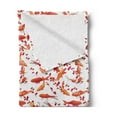 thumbnail image 2 of Fish Soft Flannel Fleece Blanket, Japanese Traditional Aquatic Creatures with Leaves Branches Ornament Abstract Image, Cozy Plush for Indoor and Outdoor Use, 70" x 90", Orange White, by Ambesonne, 2 of 5