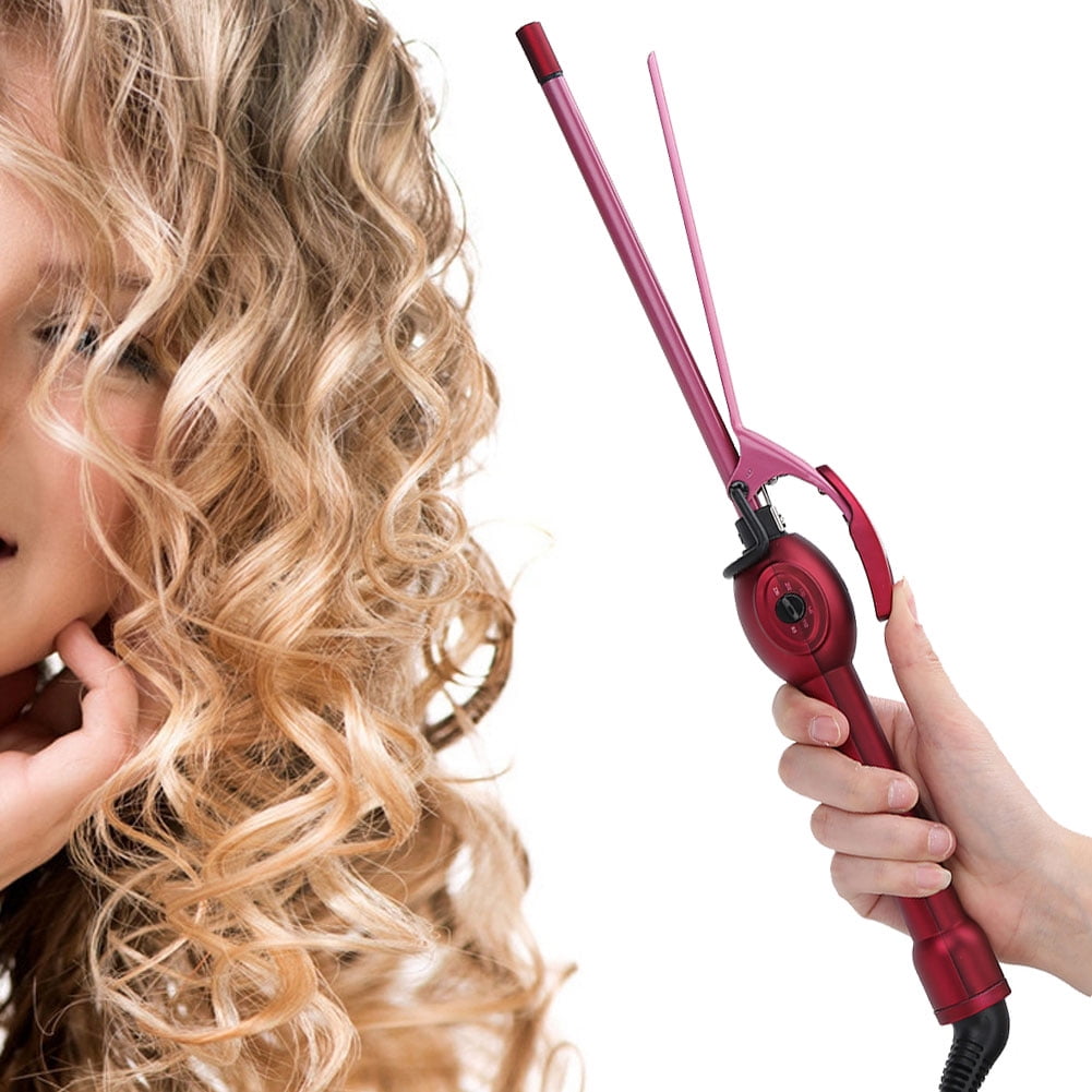 Ceramic Hair Waver Curler Curling Iron Hair Curler Ceramic Conical Curling Wand Mini Electric Hair Curler Salon Curling Wand Anti Scald Temperature Adjustment Hair Styling Tool Walmart