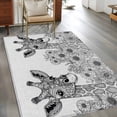 thumbnail image 2 of Giraffe Sunflowers 3x5 Area Rugs for Living Room, Black White Geometric Pattern Non Slip Floor Mat Washable Low-Profile Indoor Carpet for Bedroom, Dining Room, Bathroom, 2 of 9
