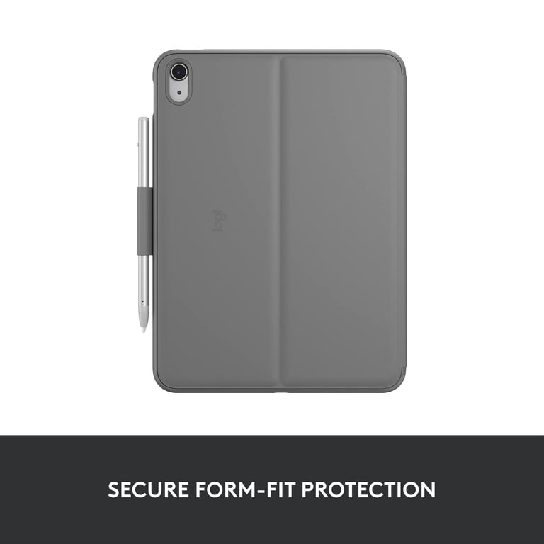 Logitech, Slim Folio Keyboard Case, for iPad 10th gen A16, Gray