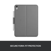 Logitech Slim Folio Keyboard Case for iPad (10th gen & A16) with Integrated Bluetooth Wireless Keyboard, Gray