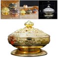 thumbnail image 3 of Quemador de incienso de metal budista con forma de cono de loto tibetano, con efecto cascada y reflujo, ideal para aromaterapia espiritual en templos y salas de yoga. dorado, 3 of 8