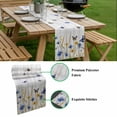 thumbnail image 5 of Butterflies Flower Table Runner - 60 Inch Long, Kitchen Dining Table Runner Dresser Scarves, Country Wood Grain Leaves Farmhouse Farmhouse Decor for Coffee Tables Wedding Party Banquet, 5 of 8