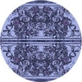 thumbnail image 1 of Ahgly Company Indoor Round Patterned Blue Whale Blue Area Rugs, 5' Round, 1 of 6
