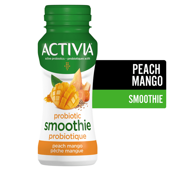 Activia Probiotic Yogurt Drink, Peach-Mango, Smoothie, 190 mL