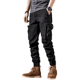 thumbnail image 2 of Men's Cargo Pants Straight Leg Functional Outdoor Casual Pants, Tactical Joggers for Hiking, Work and Adventure,Black,L, 2 of 5
