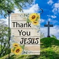 thumbnail image 4 of Thank You Jesus Small Garden Flag Summer Sunflowers Garden Flag Christian Burlap Yard Decoration Double Sided Garden Flag 12.5x18, 4 of 6
