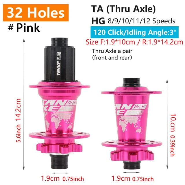 TANKE 120 Click Hub 6 Bearing MTB Mountain Bike Hub Front