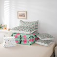 thumbnail image 6 of Manfei Cartoon Cherry Child 7-Piece Bedding Comforter Set, Green Pink Cartoon King Bedding Sets, Chic Fashion Polkadots Reversible Bed Sheets, Luxury Bedroom Decor, 6 of 8