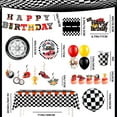 thumbnail image 4 of Race Car Birthday Decorations, 117 Pcs Party Decorations & Tableware - Colorful Plates Napkins Balloons Hanging Swirl Etc Racing Car Party Supplies, 4 of 7