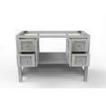 thumbnail image 4 of Castello USA 48" Alicia Gray Wood Vanity Base with Chrome Handles, 4 of 6